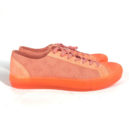 LOUIS VUITTON sneakers Canvas, Rubber Orange Tattoo line Monogram mens 7.5 Used Authentic