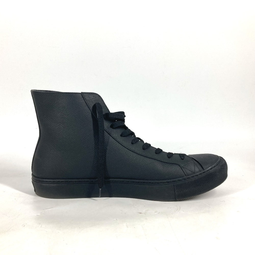 LOUIS VUITTON sneakers leather black Rainbow logo mens 8 1/2 Used Authentic