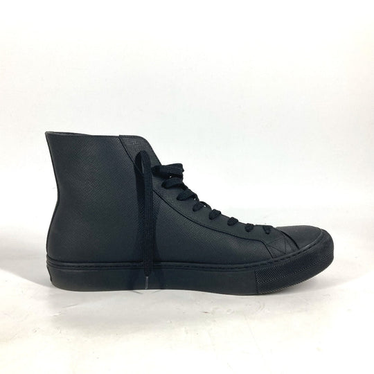 LOUIS VUITTON sneakers leather black Rainbow logo mens 8 1/2 Used Authentic