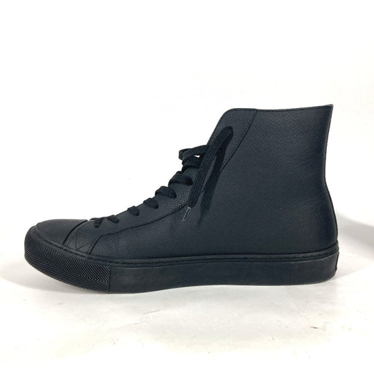 LOUIS VUITTON sneakers leather black Rainbow logo mens 8 1/2 Used Authentic