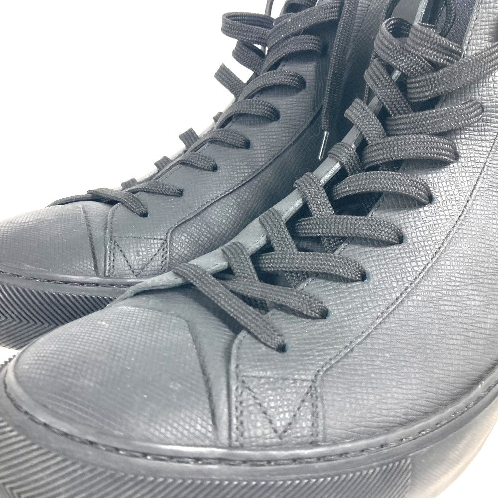 LOUIS VUITTON sneakers leather black Rainbow logo mens 8 1/2 Used Authentic