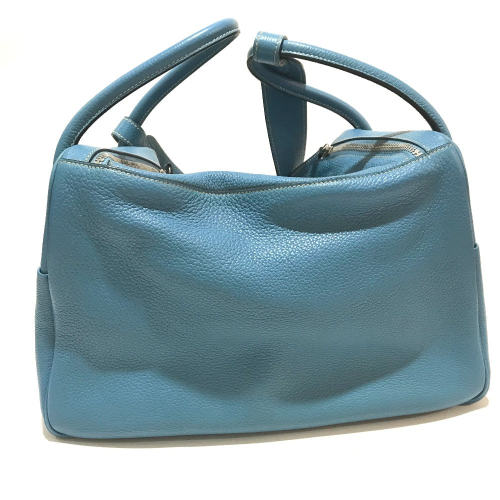 HERMES Handbag Taurillon Clemence blue Lindy 34 Women Used Authentic