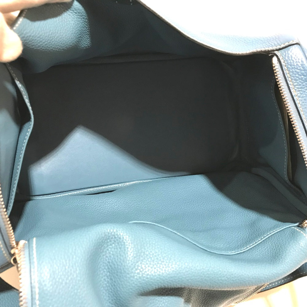HERMES Handbag Taurillon Clemence blue Lindy 34 Women Used Authentic