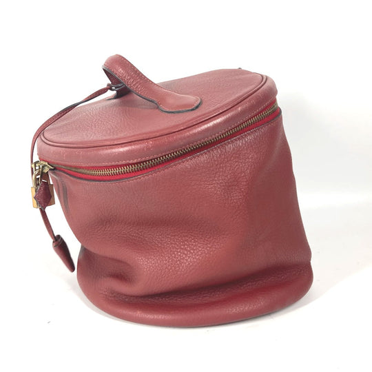 HERMES Handbag leather Red City Women Used Authentic