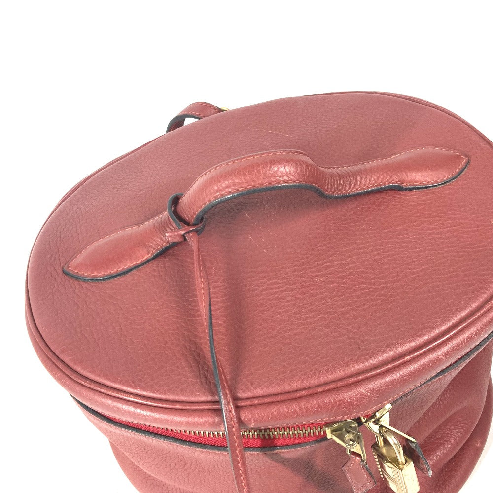 HERMES Handbag leather Red City Women Used Authentic