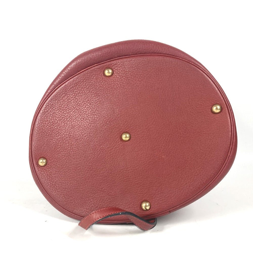 HERMES Handbag leather Red City Women Used Authentic