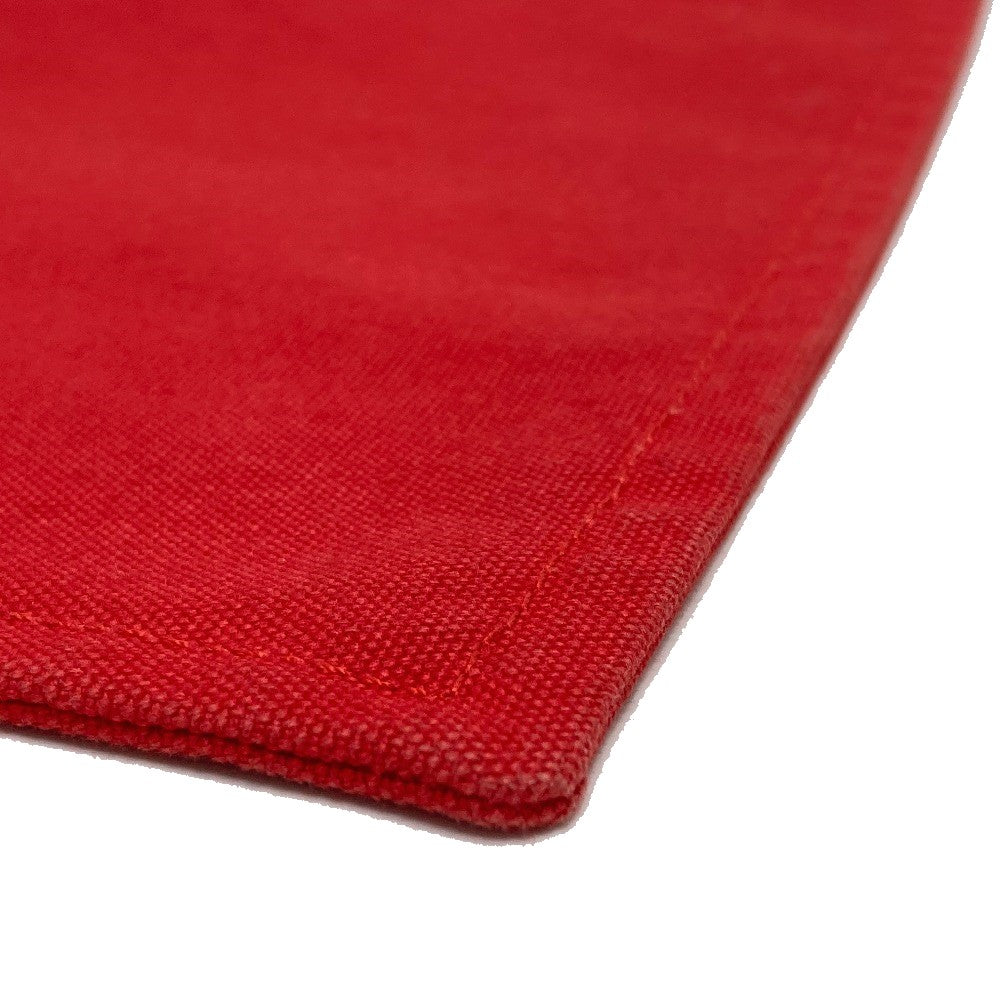 HERMES Pouch cotton Red Flat fastener Yachting GM unisex(Unisex) Used Authentic