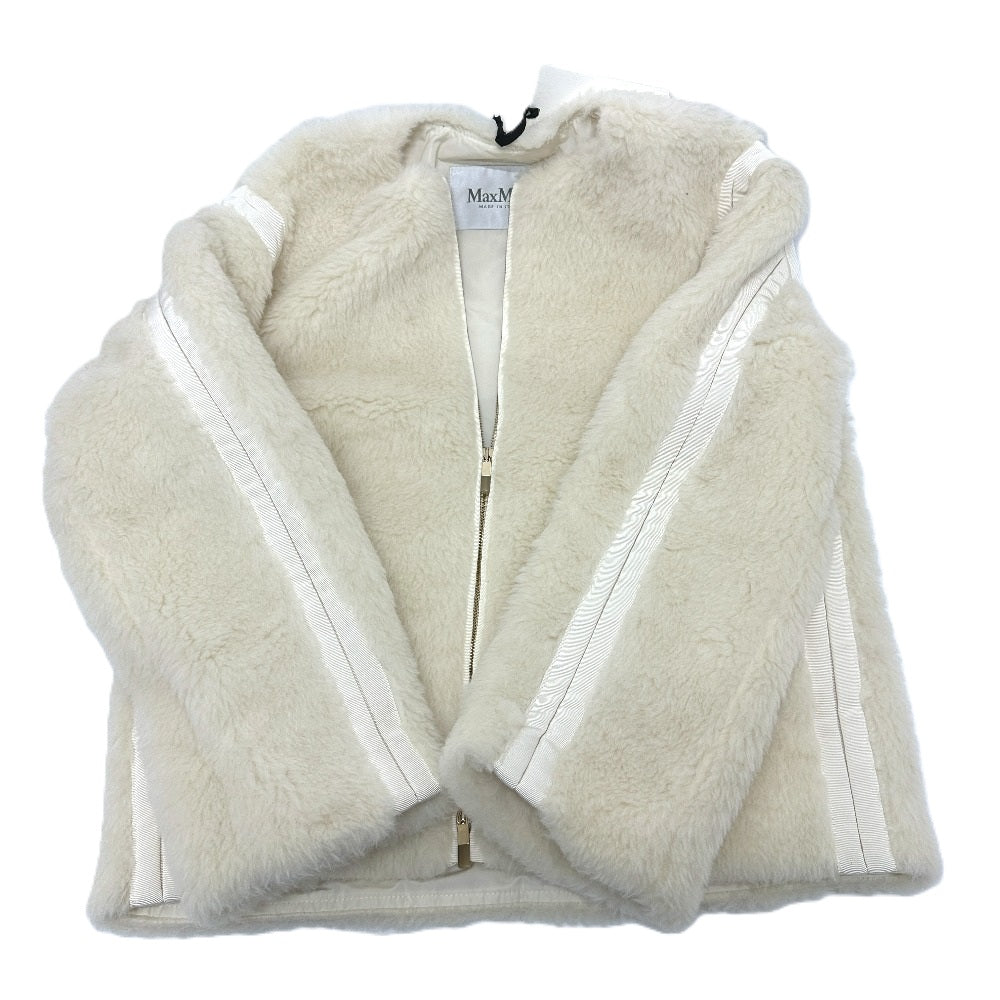 MAX MARA Jacket 24110810216 alpaca white Teddy Bear Apparel Women 36 Used Authentic