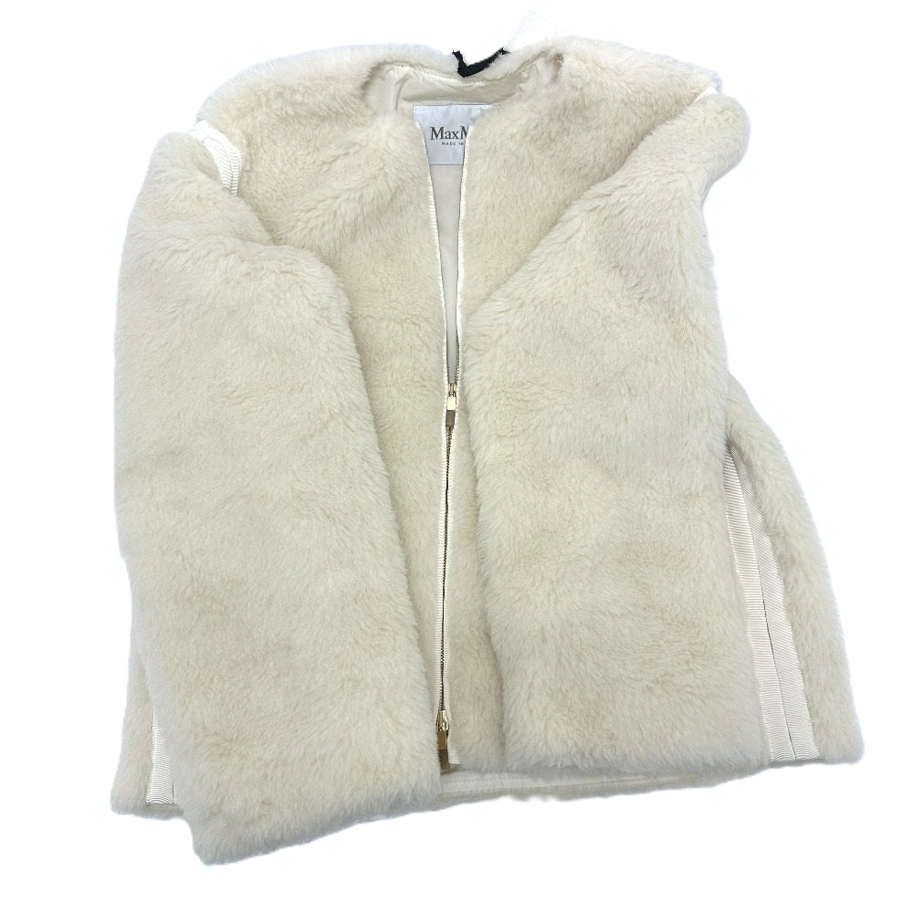 MAX MARA Jacket 24110810216 alpaca white Teddy Bear Apparel Women 36 Used Authentic