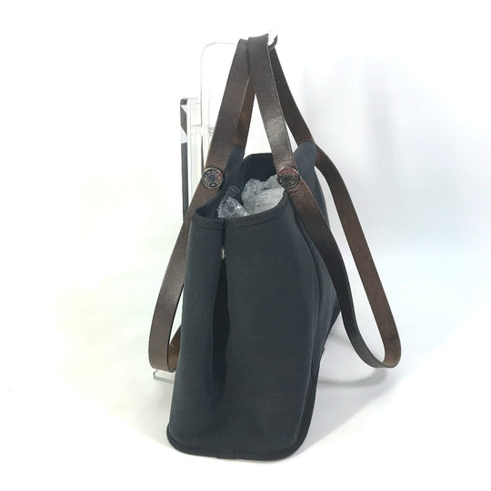 HERMES Tote Bag Towar Office / Leather black Handbag Kabak Elan PM Women Used Authentic