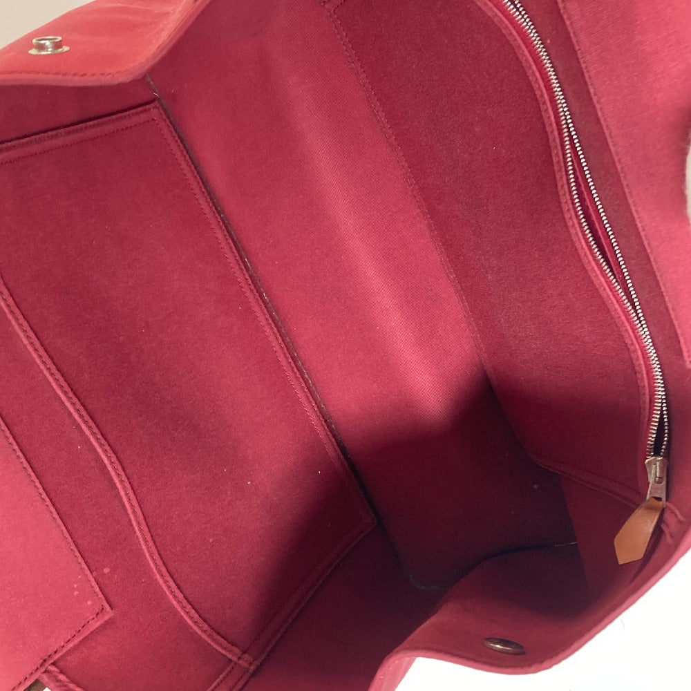 HERMES Tote Bag canvas Red Kavac Elan PM Women Used Authentic