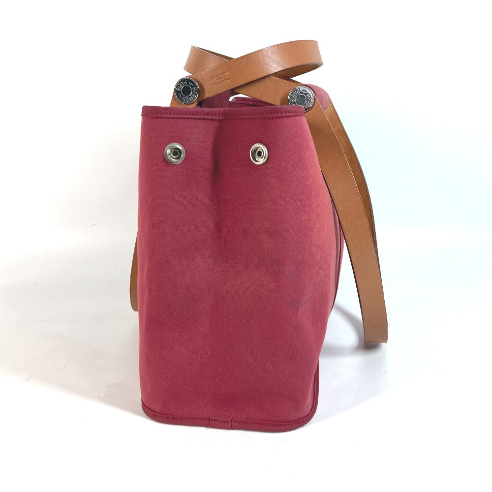 HERMES Tote Bag canvas Red Kavac Elan PM Women Used Authentic