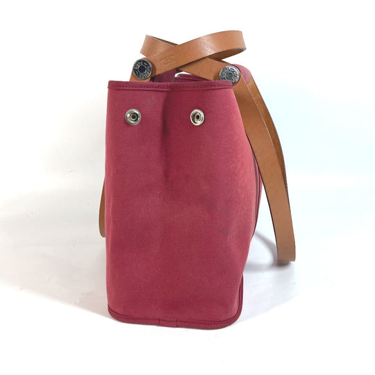 HERMES Tote Bag canvas Red Kavac Elan PM Women Used Authentic