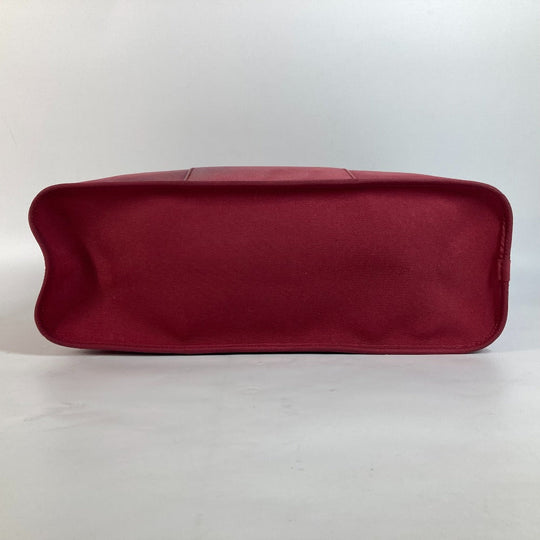 HERMES Tote Bag canvas Red Kavac Elan PM Women Used Authentic
