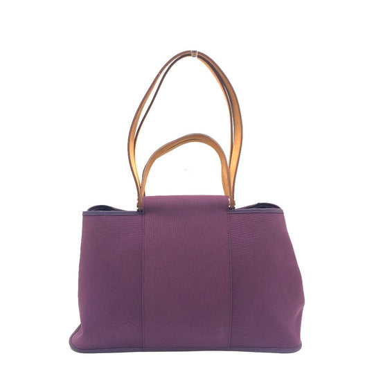 HERMES Tote Bag Towar Officier purple Kabak Elan PM Women Used Authentic