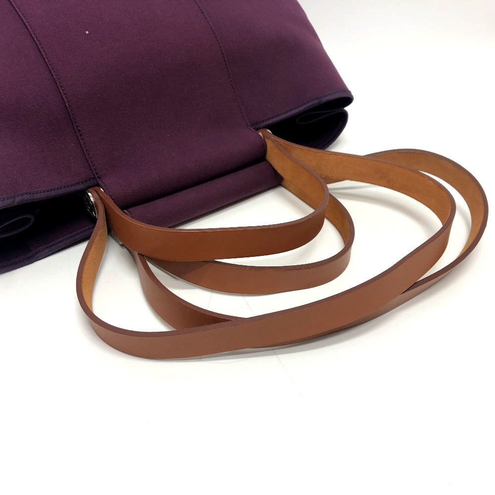 HERMES Tote Bag Towar Officier purple Kabak Elan PM Women Used Authentic