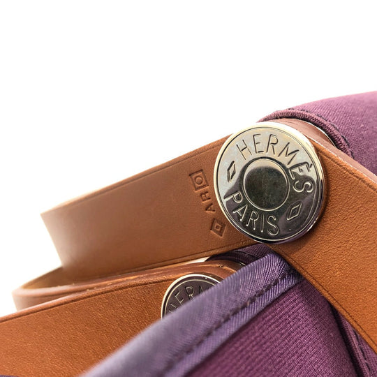 HERMES Tote Bag Towar Officier purple Kabak Elan PM Women Used Authentic