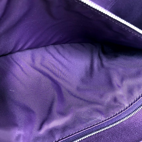 HERMES Tote Bag Towar Officier purple Kabak Elan PM Women Used Authentic
