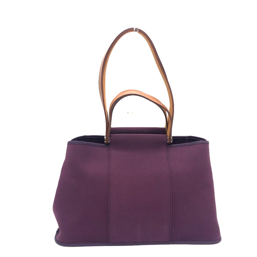 HERMES Tote Bag Towar Officier purple Kabak Elan PM Women Used Authentic
