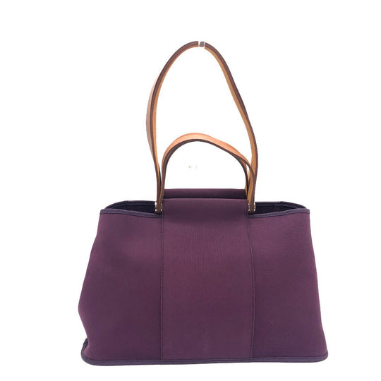 HERMES Tote Bag Towar Officier purple Kabak Elan PM Women Used Authentic