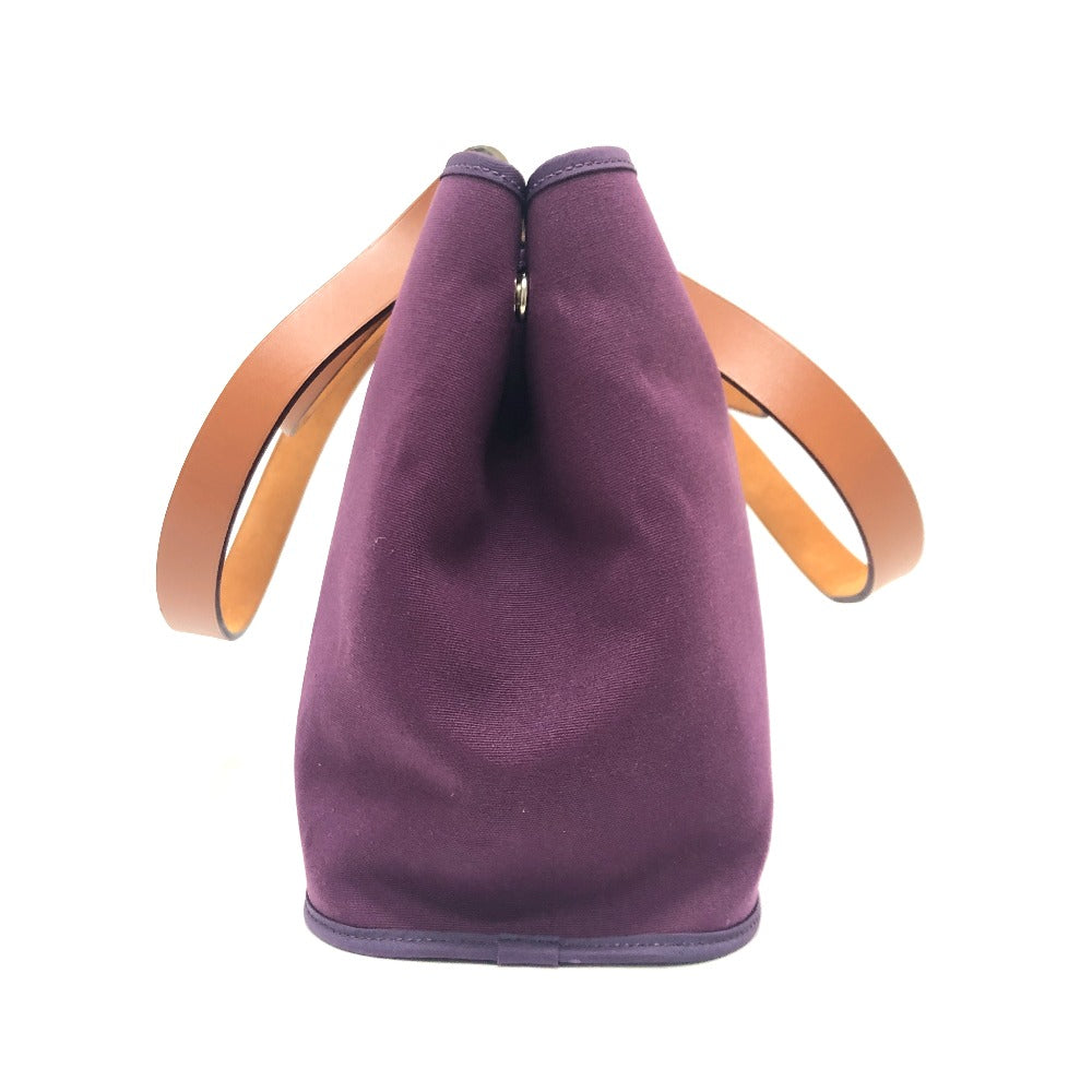 HERMES Tote Bag Towar Officier purple Kabak Elan PM Women Used Authentic