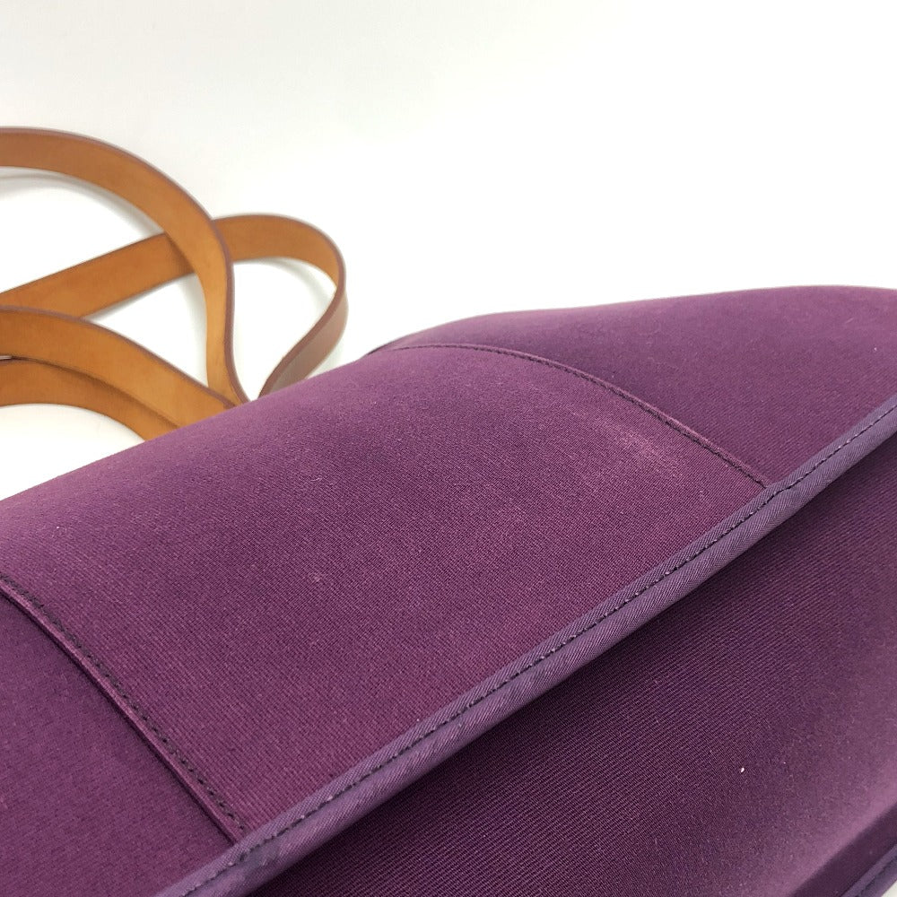 HERMES Tote Bag Towar Officier purple Kabak Elan PM Women Used Authentic