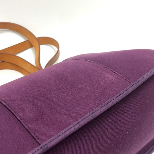 HERMES Tote Bag Towar Officier purple Kabak Elan PM Women Used Authentic