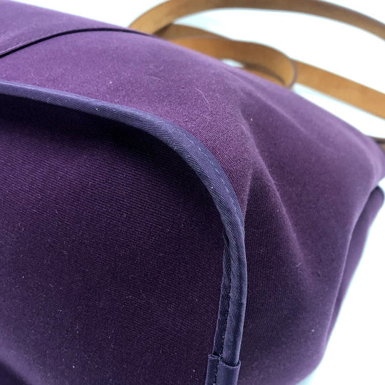 HERMES Tote Bag Towar Officier purple Kabak Elan PM Women Used Authentic
