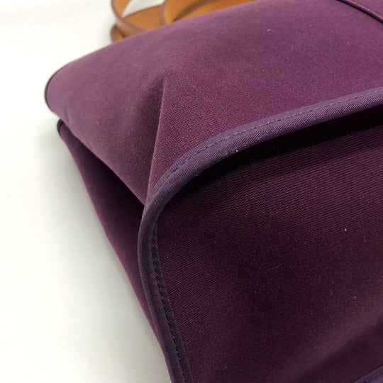 HERMES Tote Bag Towar Officier purple Kabak Elan PM Women Used Authentic