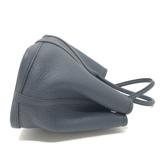 HERMES Handbag leather black Garden Party TPM Negonda