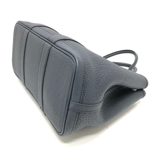 HERMES Handbag leather black Garden Party TPM Negonda