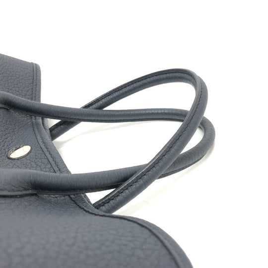 HERMES Handbag leather black Garden Party TPM Negonda