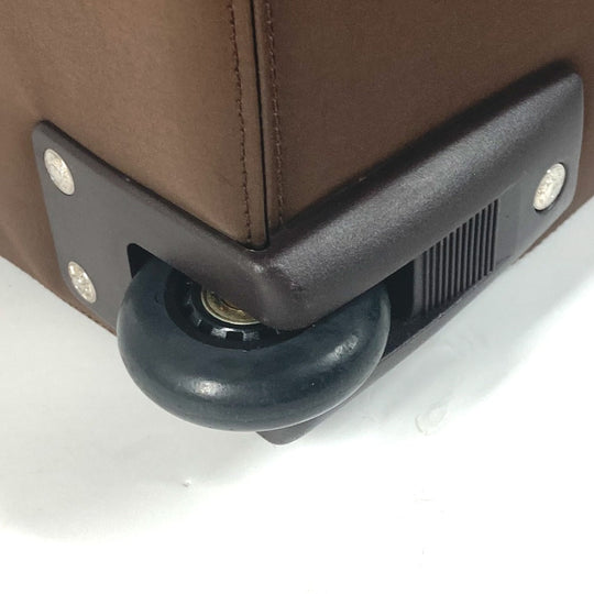 HERMES Carry Bag Nylon Brown suitcase Akapu Luco unisex(Unisex) Used Authentic