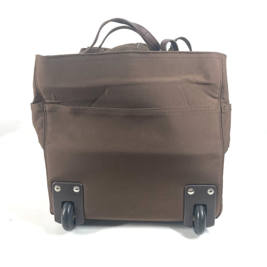 HERMES Carry Bag Nylon Brown suitcase Akapu Luco unisex(Unisex) Used Authentic