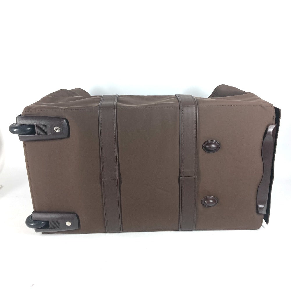 HERMES Carry Bag Nylon Brown suitcase Akapu Luco unisex(Unisex) Used Authentic