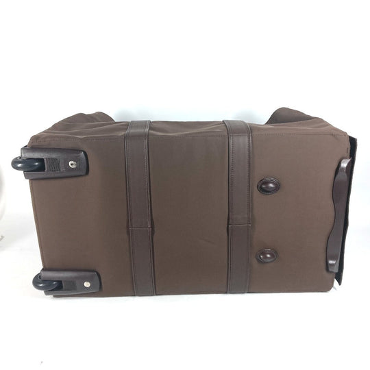 HERMES Carry Bag Nylon Brown suitcase Akapu Luco unisex(Unisex) Used Authentic