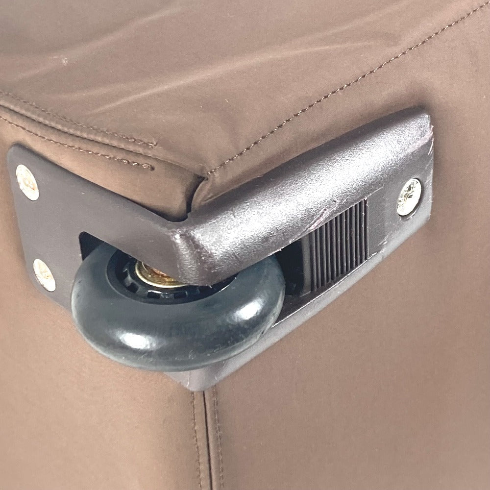 HERMES Carry Bag Nylon Brown suitcase Akapu Luco unisex(Unisex) Used Authentic