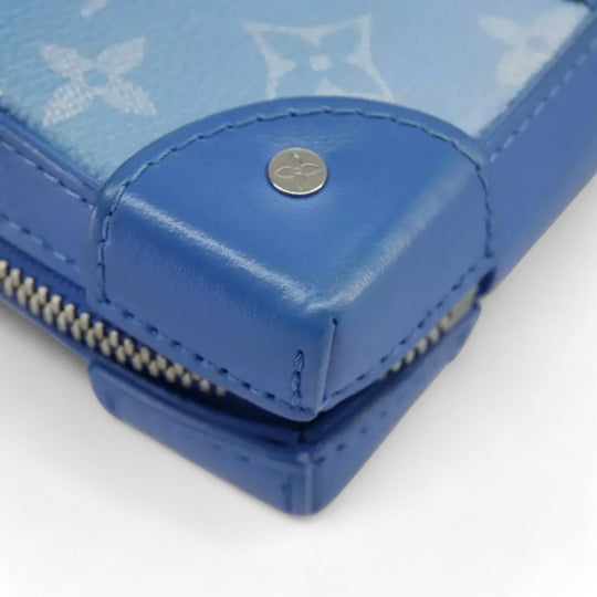 Louis Vuitton Monogram Clouds Soft Trunk Wallet Shoulder Bag Blue White Unisex