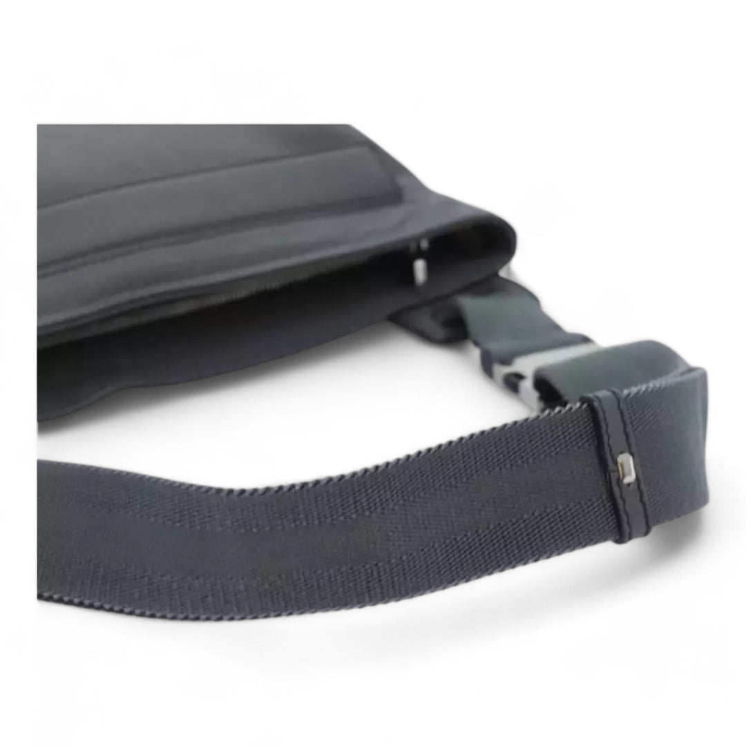 Gucci Interlocking Soho Shoulder Bag Leather Gray Silver