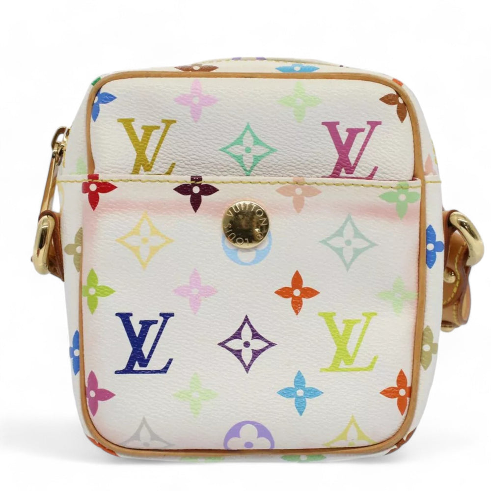 Louis Vuitton Monogram Canvas Shoulder Bag White Multicolor Women's Handbag