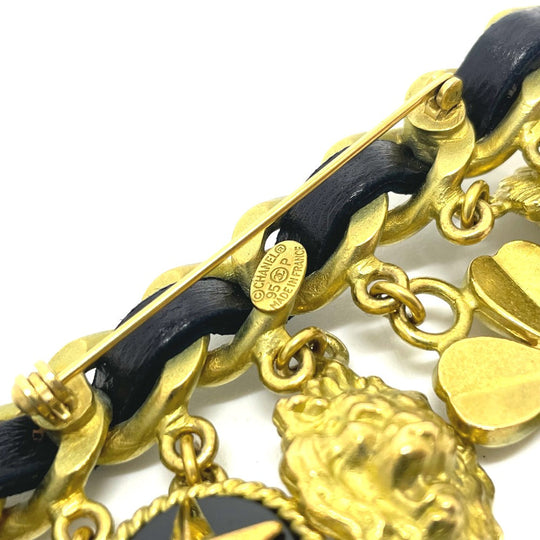 CHANEL Brooch Gold Plated gold Icon vintage 8-strand charm 95P