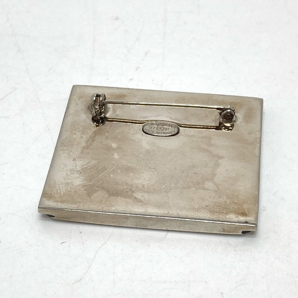 CHANEL Brooch metal Silver Accessories vintage COCO Mark CC