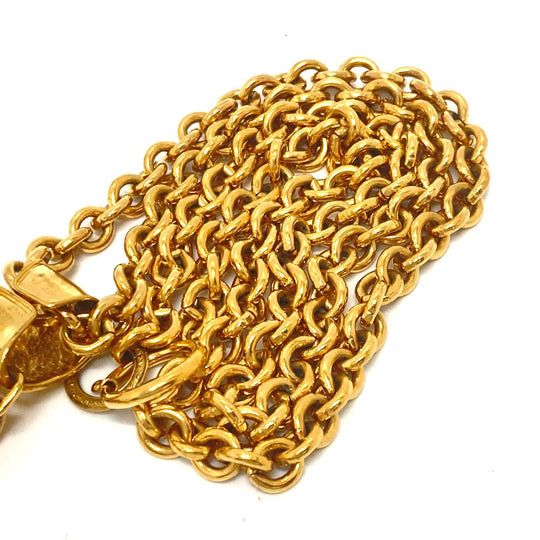 CHANEL Necklace 94‚o metal gold COCO Mark Chain Women Used Authentic