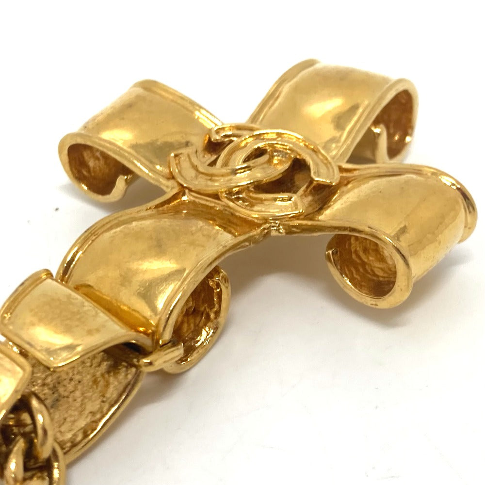 CHANEL Necklace 94‚o metal gold COCO Mark Chain Women Used Authentic