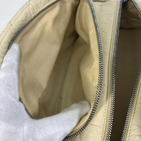 CHANEL Handbag leather beige Bubble quilt CC COCO Mark Women Used Authentic