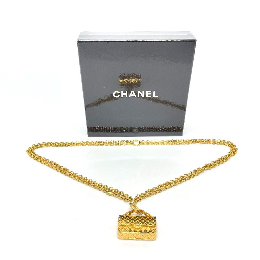 CHANEL Necklace Gold Plated gold Bag type motif Matrasse Women Used Authentic