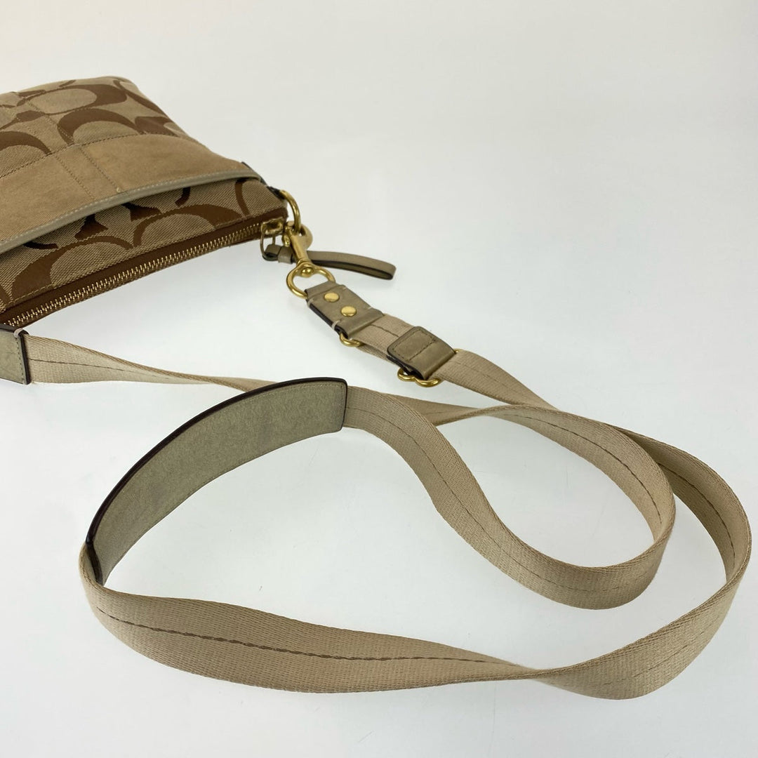 COACH Shoulder Bag Lo867-F41207 canvas Brown Signature