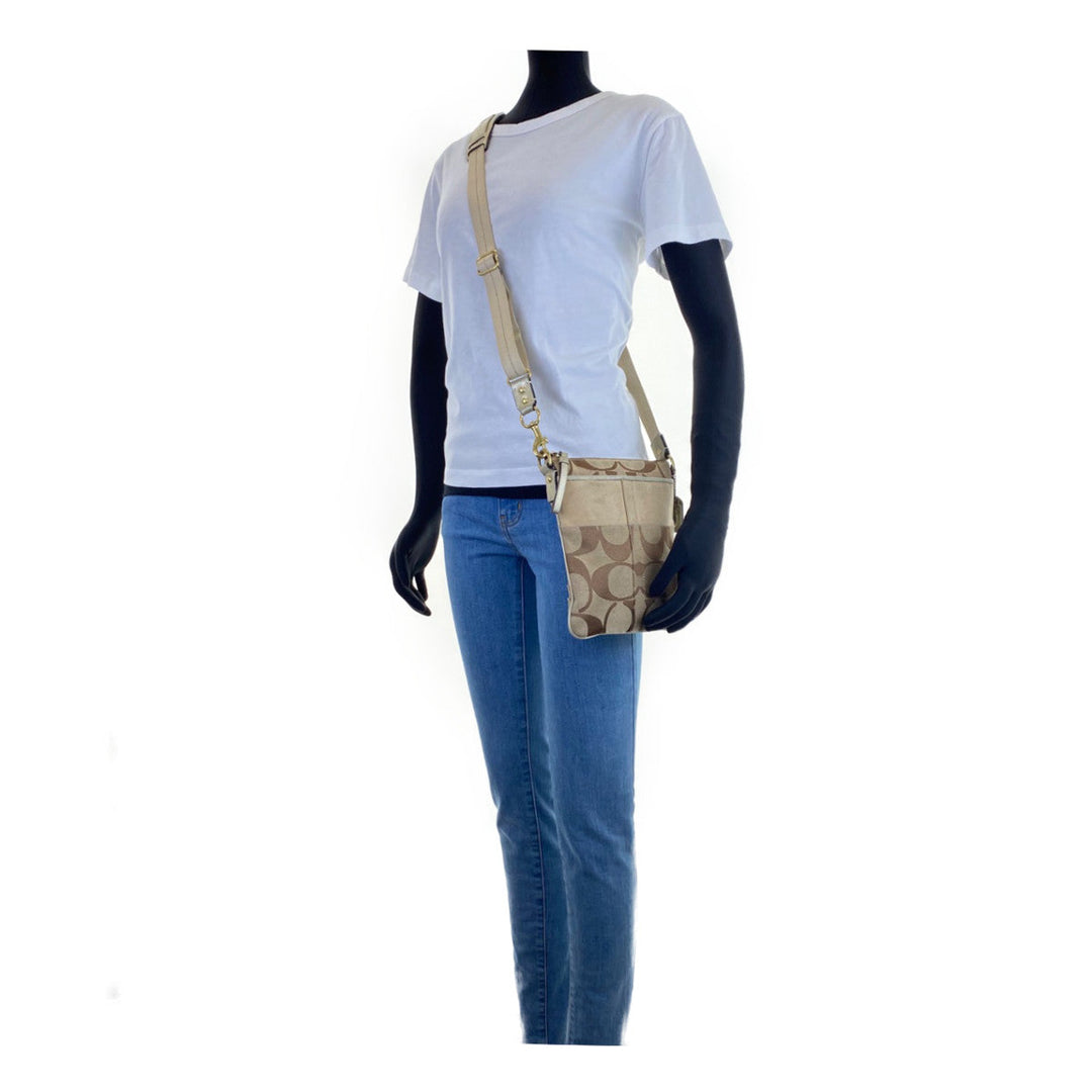 COACH Shoulder Bag Lo867-F41207 canvas Brown Signature