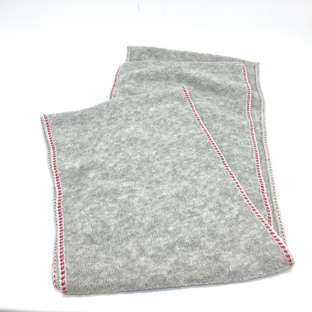 CHANEL Scarf cashmere gray 2024 model COCO Mark Women Used Authentic