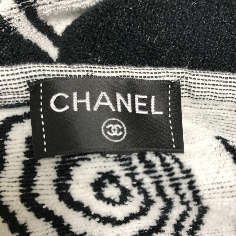 CHANEL towel pile black COCO Mark bath towel pouch Women Used Authentic